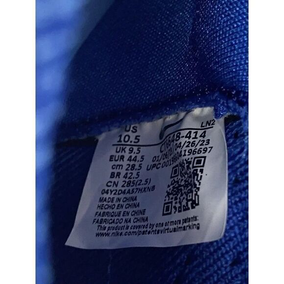 Nike Alpha Menace Elite 3 Flyknit Football Cleats Royal Blue CT6648-414 Men 10.5 - Picture 11 of 12